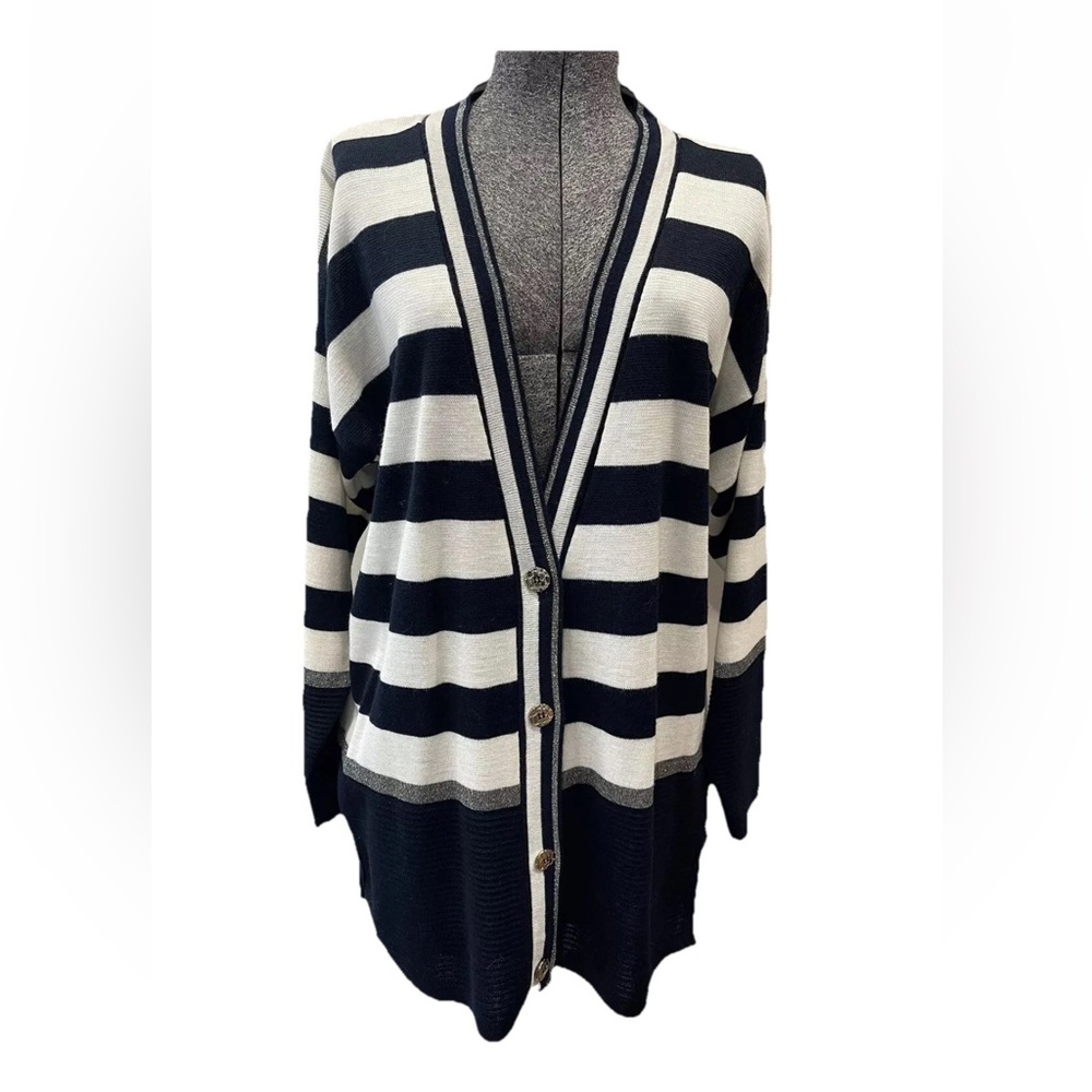 The Limited Vintage 90s/Y2K ladies cardigan V-neck button up long sweater-M/L